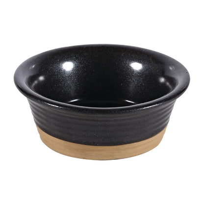 Churchill Black Igneous Stoneware Ramekins 90mm (6 Pack) dy924