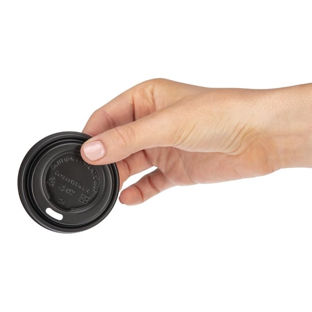 Fiesta Compostable Espresso Cup Lids 114ml / 4oz (50 Pack) dy982