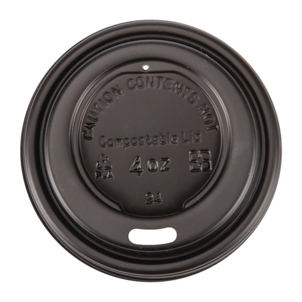 Fiesta Compostable Espresso Cup Lids 114ml / 4oz (50 Pack) dy982