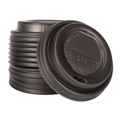 Fiesta Compostable Espresso Cup Lids 114ml / 4oz (50 Pack) dy982