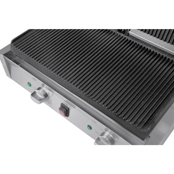 Buffalo Bistro Double Ribbed Contact Grill cu604