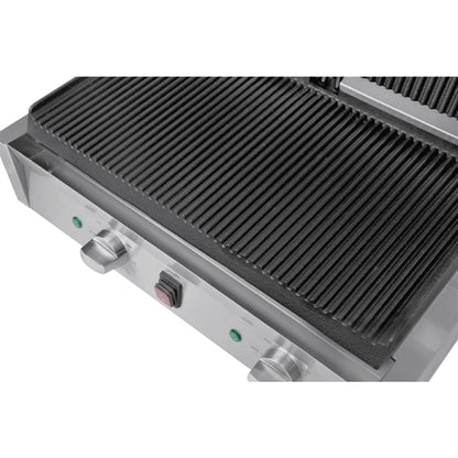 Buffalo Bistro Double Ribbed Contact Grill cu604