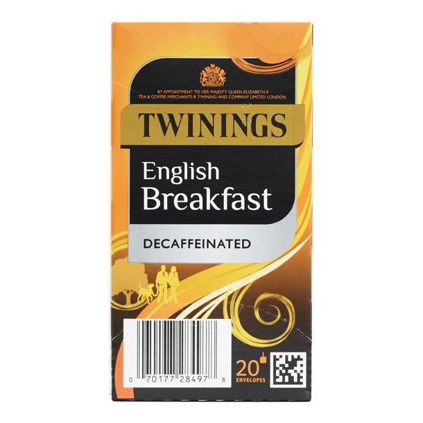 Twinings English Breakfast Decaffeinated Enveloped Tea Bags (80 Pack) dz460