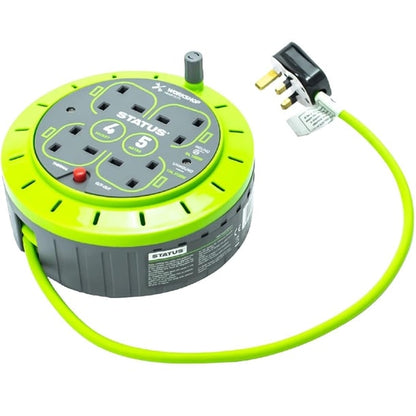 Status 4 Socket Cable Reel with Thermal Cut Out 13Amp 5m dz472