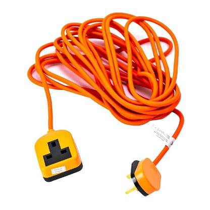Status Heavy Duty Extention Socket Lead with Orange Plug 10m dz475