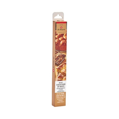 De Buyer Special Non-stick Baking Sheet for 24cm Round Fluted Tart Mould (2 Pack) dz723