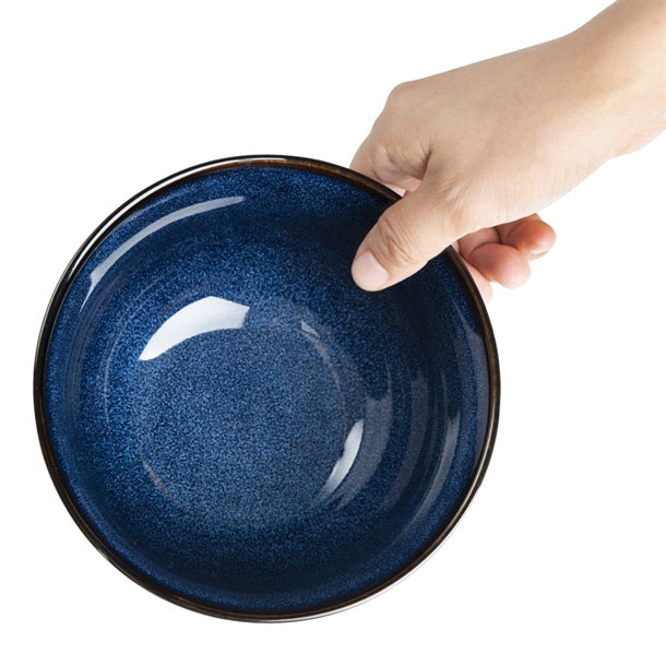 Olympia Luna Midnight Blue Footed Bowls 150mm (6 Pack) dz775
