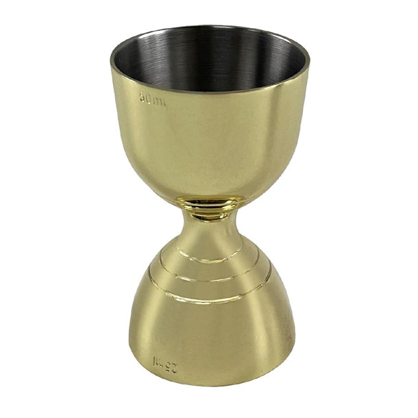 Beaumont Gold Plated Bell Jigger 25ml/50ml dz784