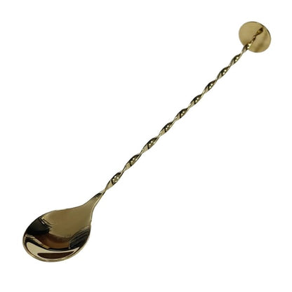 Beaumont Gold Plated Cocktail Spoon With Masher dz796