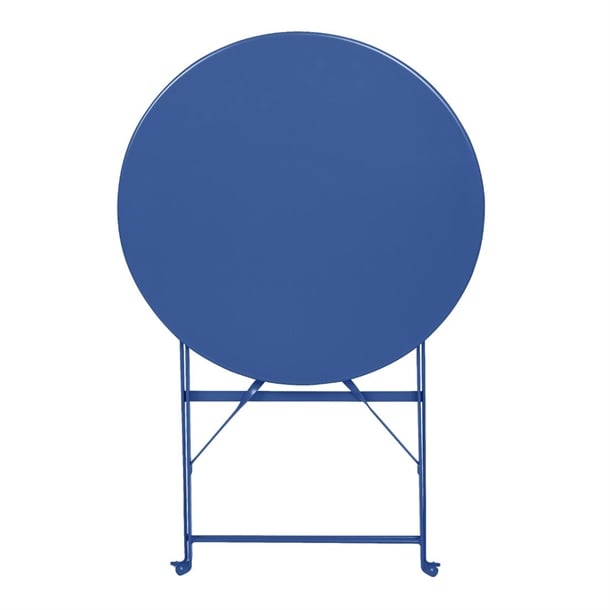 Bolero Perth Dark Navy Pavement Style Steel Table Round 600mm dz875