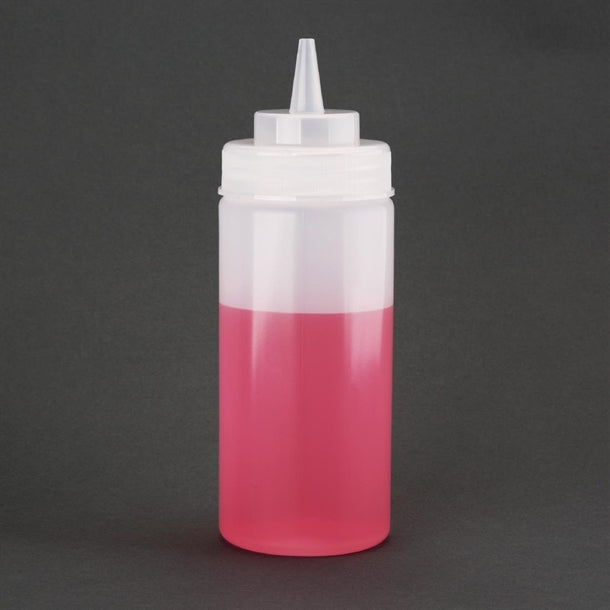 Vogue Clear Wide Neck Squeeze Sauce Bottle 16oz e092