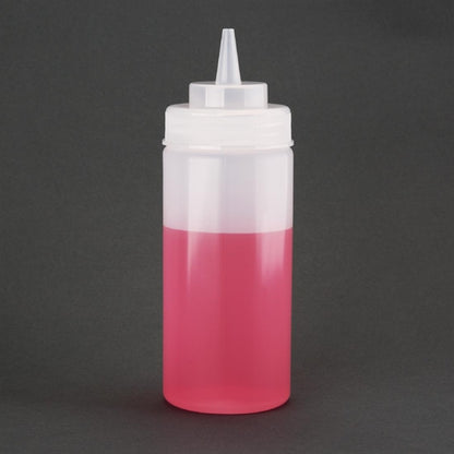 Vogue Clear Wide Neck Squeeze Sauce Bottle 16oz e092