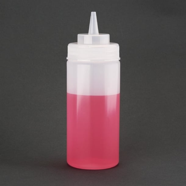 Vogue Clear Wide Neck Squeeze Sauce Bottle 16oz e092