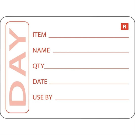 Hygiplas Removable Prepped Food Labels (500 Pack) e148
