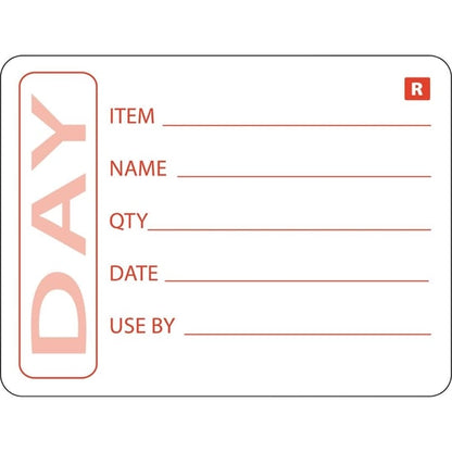 Hygiplas Removable Prepped Food Labels (500 Pack) e148
