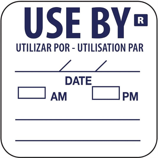 Hygiplas Removable Use By Labels (1000 Pack) e150