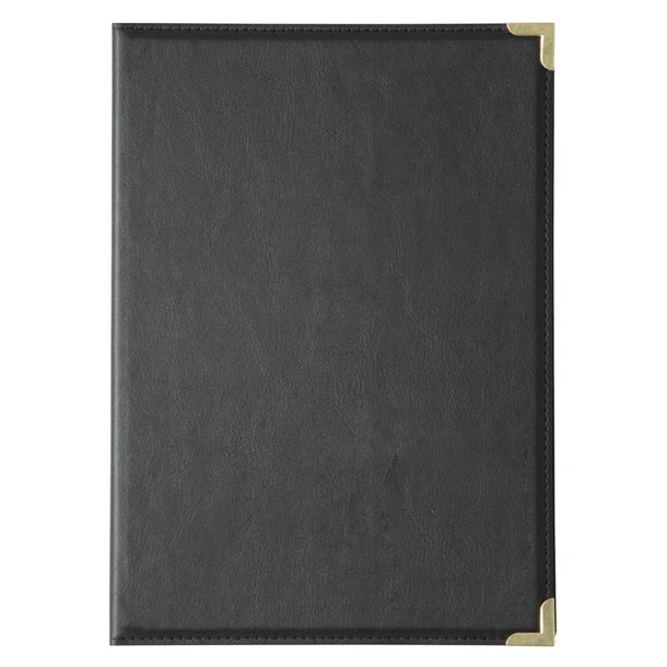 Olympia Faux Leather Menu Cover A4 Black e221