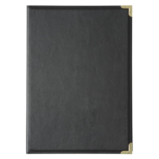 Olympia Faux Leather Menu Cover A4 Black e221