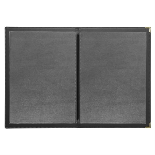 Olympia Faux Leather Menu Cover A4 Black e221