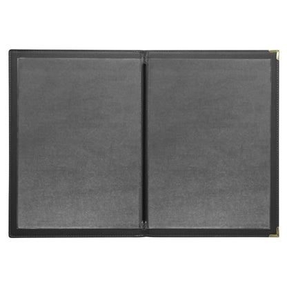 Olympia Faux Leather Menu Cover A4 Black e221