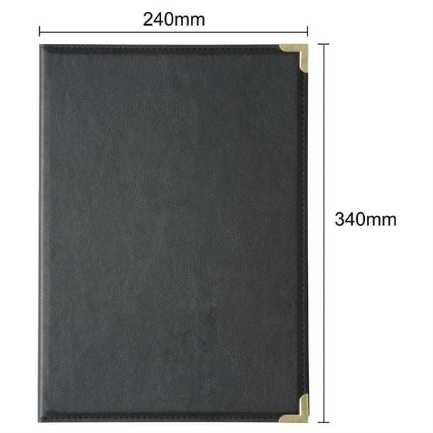 Olympia Faux Leather Menu Cover A4 Black e221