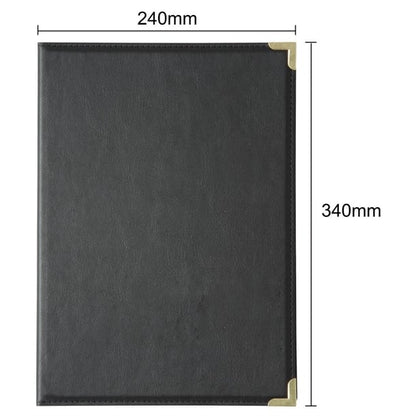 Olympia Faux Leather Menu Cover A4 Black e221