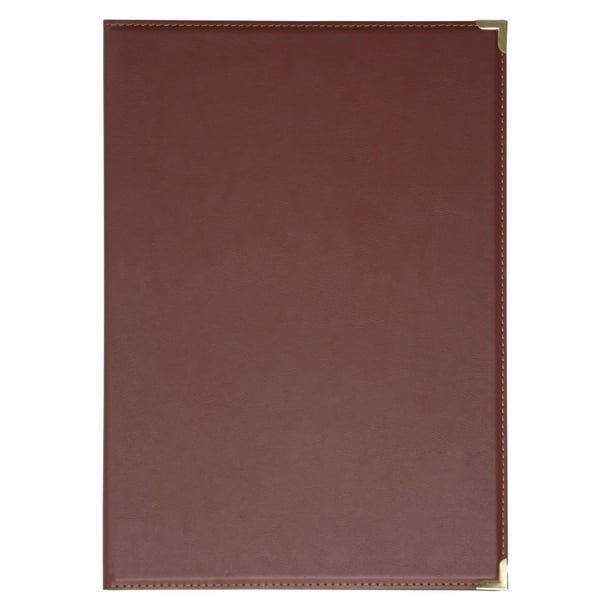 Olympia Faux Leather Menu Cover A4 Burgundy e222