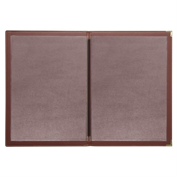 Olympia Faux Leather Menu Cover A4 Burgundy e222