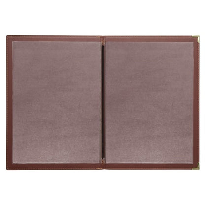 Olympia Faux Leather Menu Cover A4 Burgundy e222