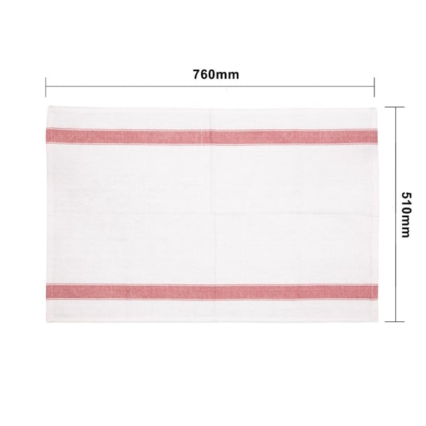Vogue Heavy Tea Towel Red e915