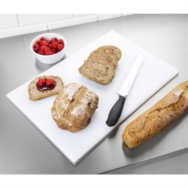 Hygiplas High Density Antibacterial White Chopping Board 455x305x12mm f157