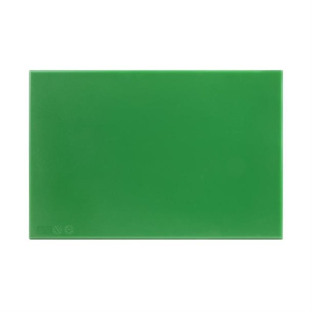 Hygiplas High Density Antibacterial Green Chopping Board 455x305x12mm f158