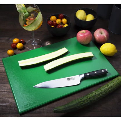 Hygiplas High Density Antibacterial Green Chopping Board 455x305x12mm f158