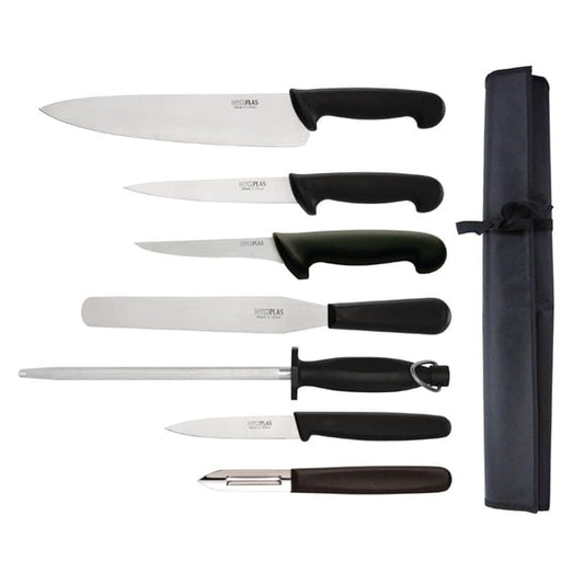 Hygiplas 7-Piece Knife Starter Set with 26.5cm Chef Knife f203
