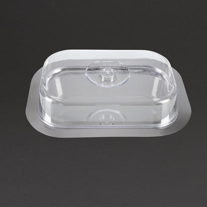 Stainless Steel Rectangular Tray with Cover f762