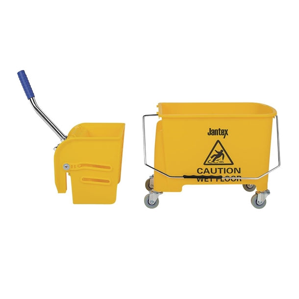 Jantex Kentucky Mop Bucket and Wringer 15Ltr Yellow f951