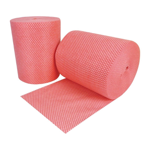 EcoTech Envirolite Super Antibacterial Cleaning Cloths Red (Roll of 2 x 500) fa205