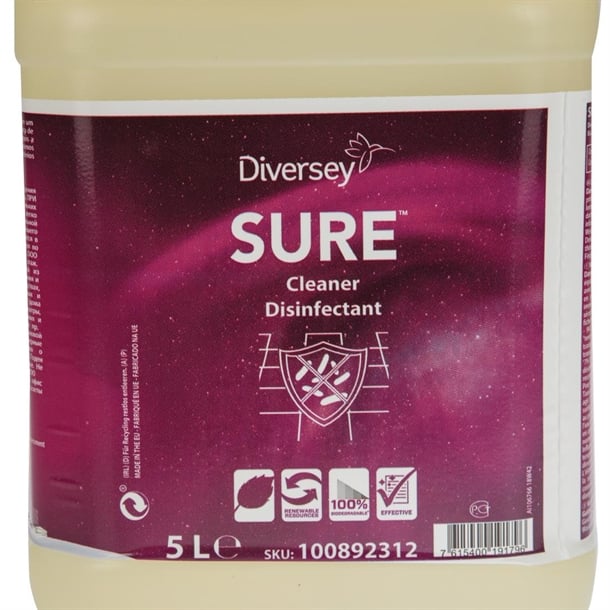 SURE Cleaner and Disinfectant Concentrate 5Ltr cx833