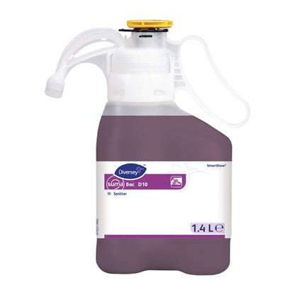 Suma SmartDose Bac D10 Cleaner and Sanitiser Super Concentrate 1.4Ltr cx807
