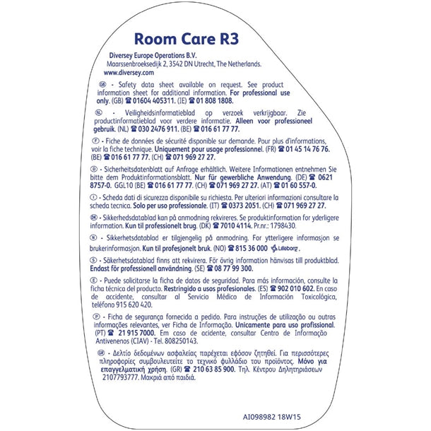 Room Care R3 Glass and Multi-Surface Cleaner Ready To Use 750ml cx809