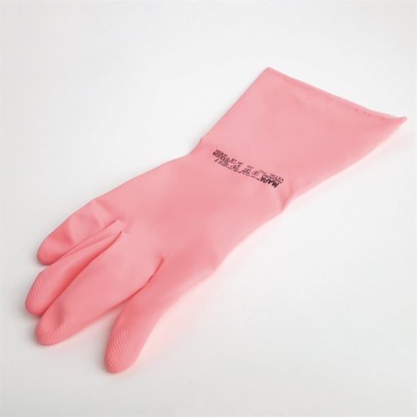 MAPA Vital 115 Liquid-Proof Light-Duty Janitorial Gloves Pink p_fa290