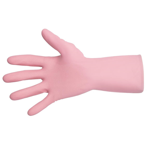 MAPA Vital 115 Liquid-Proof Light-Duty Janitorial Gloves Pink p_fa290