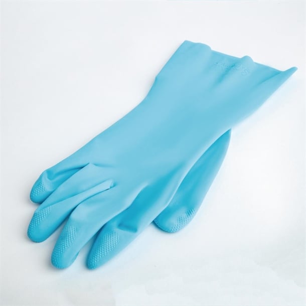 MAPA Vital 117 Liquid-Proof Light-Duty Janitorial Gloves Blue p_fa291