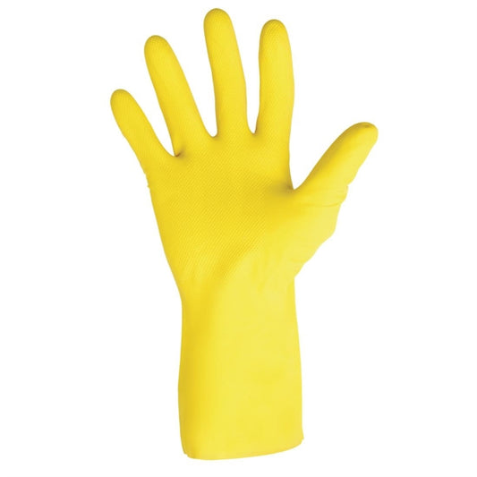 MAPA Vital 124 Liquid-Proof Light-Duty Janitorial Gloves Yellow p_fa292