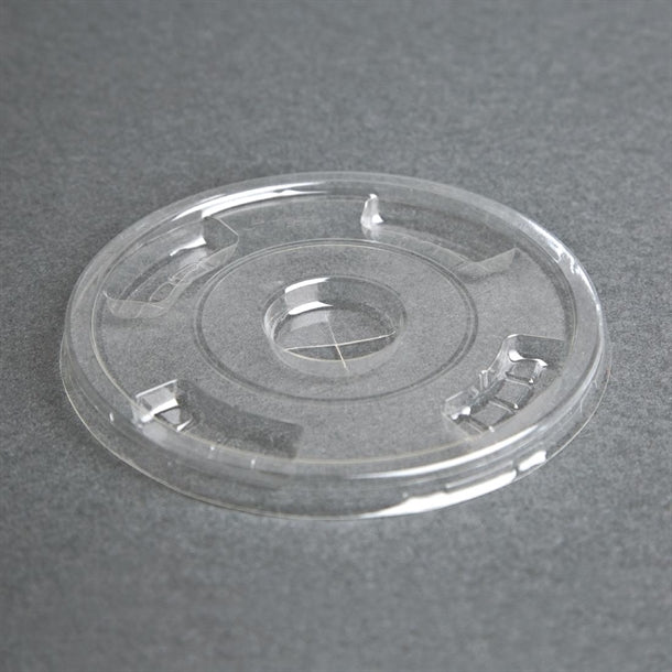 Fiesta Compostable PLA Cold Cup Flat Lids 12oz / 16oz / 20oz (1000 Pack) fa346