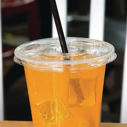 Fiesta Compostable PLA Cold Cup Flat Lids 12oz / 16oz / 20oz (1000 Pack) fa346