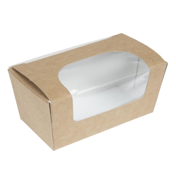 Colpac Compostable Kraft Cake Boxes with Window Small (500 Pack) fa360