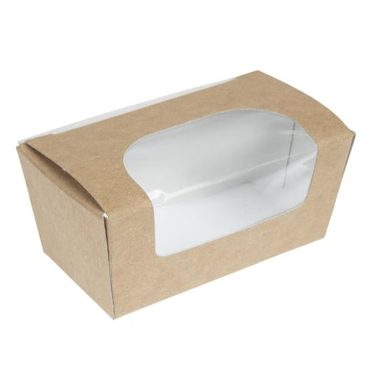Colpac Compostable Kraft Cake Boxes with Window Small (500 Pack) fa360