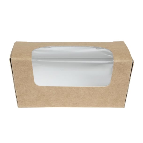 Colpac Compostable Kraft Cake Boxes with Window Small (500 Pack) fa360
