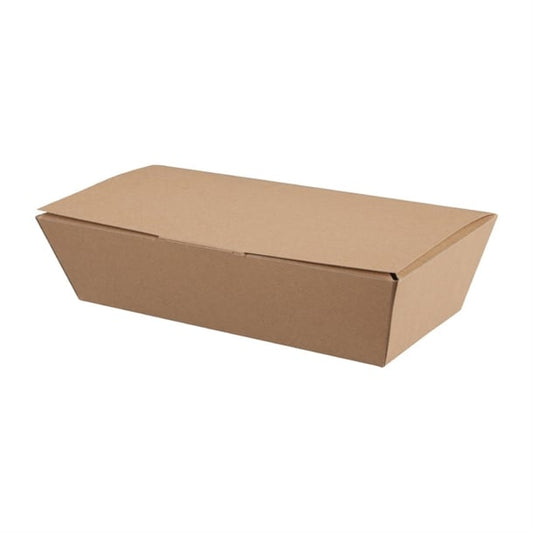 Colpac Compostable Kraft Food Boxes 250mm (150 Pack) fa363
